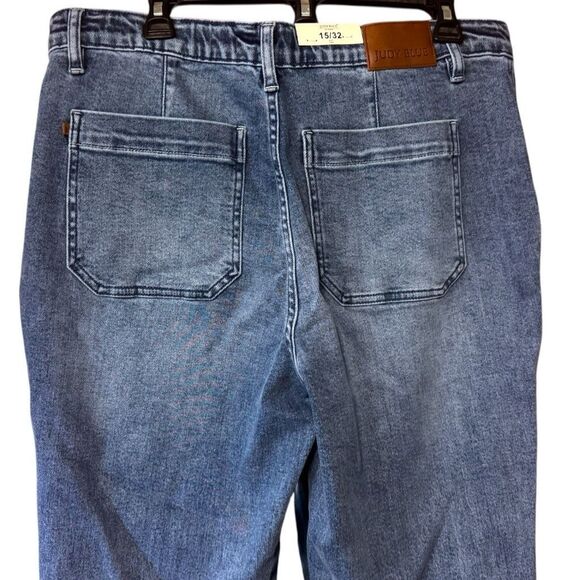 Judy Blue High Rise Medium Wash Denim Joggers NWT - Picture 16 of 16